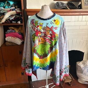 Grateful Dead Upcycled Fluttery Poncho